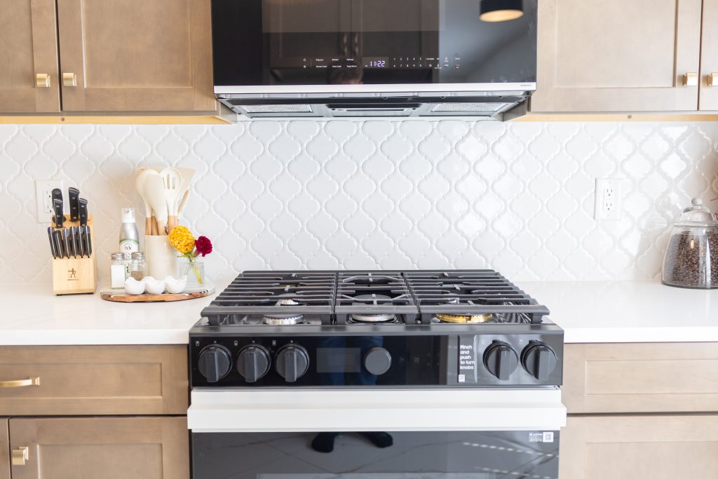 Kitchen with gas range